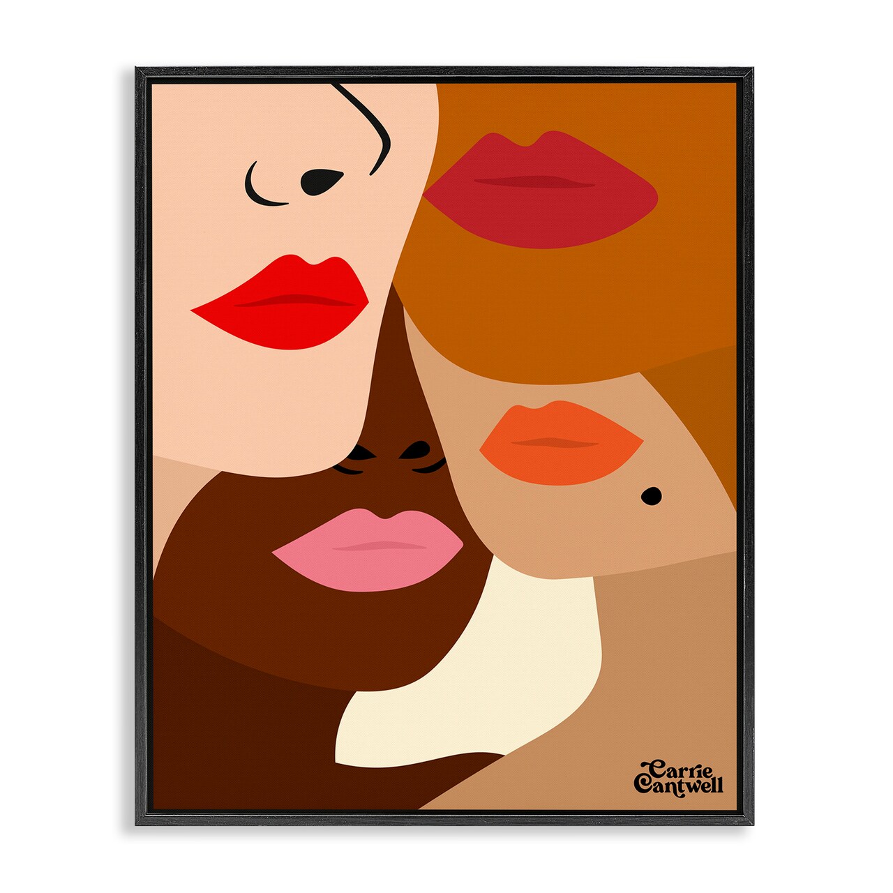 Stupell Industries Many Faces of Women Framed Giclee, design by Carrie Cantwell